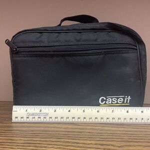 Case It BMI Cassette Tape Storage Travel Black Bag Zippered Handle Hold 16
